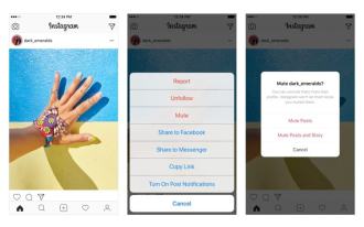 Instagram agrega una función que silencia publicaciones e historias de amigos