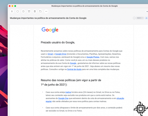 Google envía aviso por correo electrónico de eliminación de archivos de Gmail, Drive y Fotos