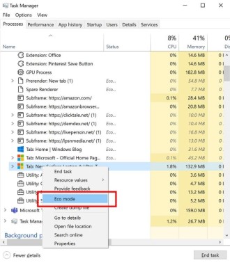 [Windows 10] Task Manager obtendrá funciones de eficiencia energética