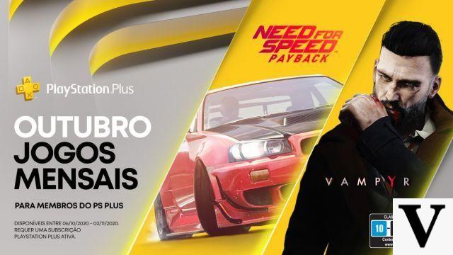 Juegos de outubro da PS Plus: Need for Speed ​​​​(NFS) Payback y Vampyr