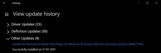 Flash Player se eliminará de Windows 10 el martes de parches de julio