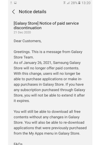Samsung anuncia que eliminará las aplicaciones pagas de Galaxy Store; sepa mas