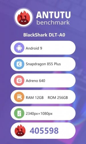 Xiaomi BlackShark 2 se somete a prueba en Antutu y tiene una foto filtrada