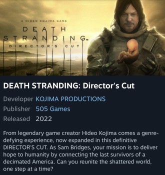 Death Stranding Director's Cut obtiene una versión para PC