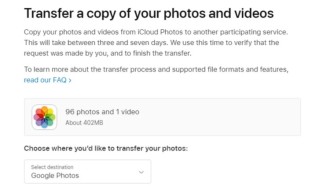 iCloud permite, a través de la herramienta de Apple, transferir archivos a Google Fotos