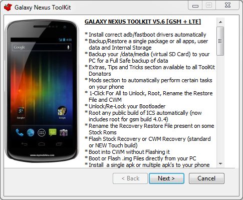 Galaxy Nexus Toolkit: todas las herramientas en un solo lugar