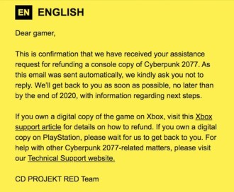 CDPR insta a los jugadores a no intentar reembolsos directos de PlayStation