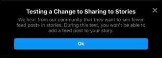 Instagram está quitando la capacidad de compartir en historias para algunos