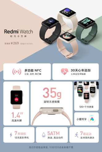 Redmi Watch: nuevo reloj tiene batería para hasta 12 días por R$ 240