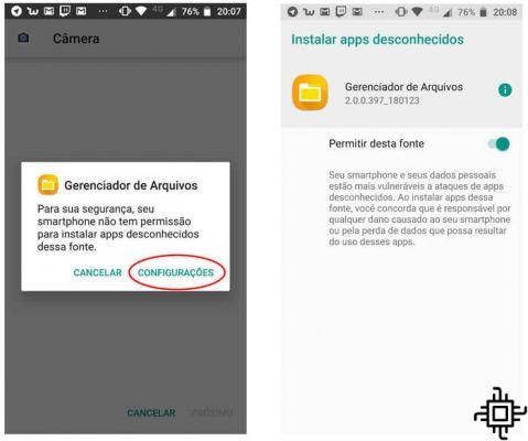 Instalación de aplicaciones de Android de fuentes desconocidas