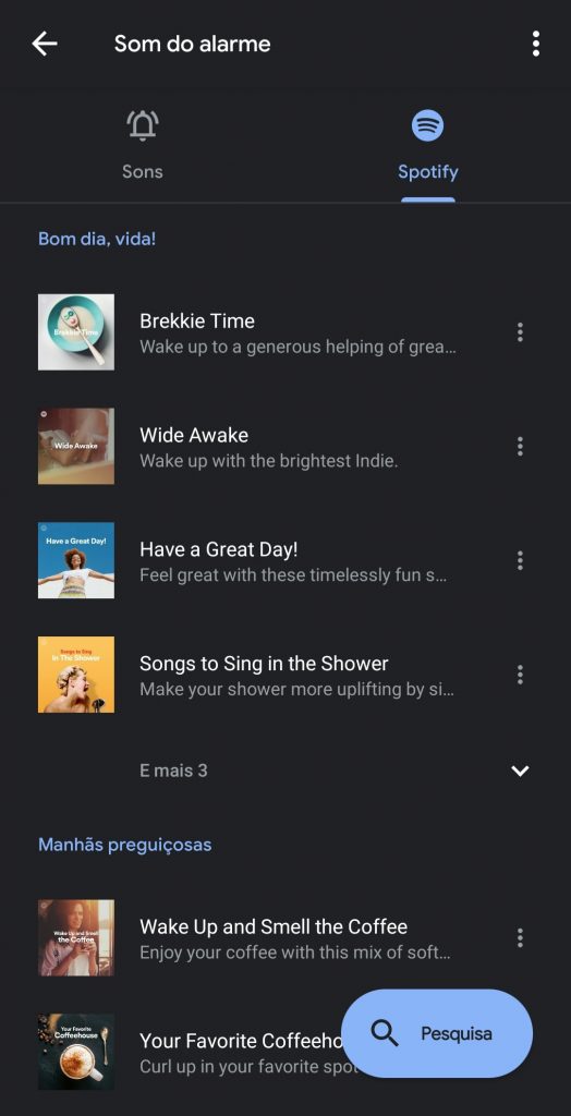 Wake up to Spotify music using alarm clock on Android